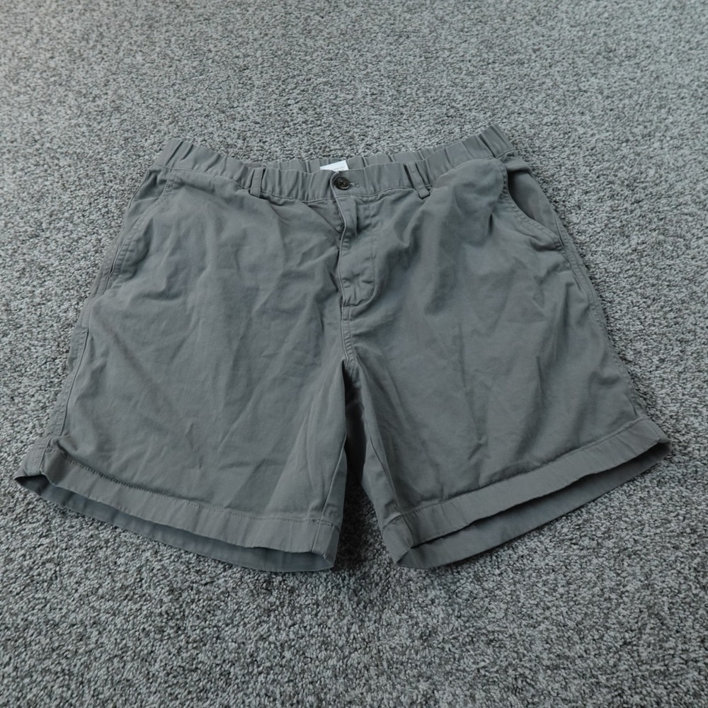 Bearbottom Shorts Mens XL Gray Chino Golf Flat Front Elastic Waist Stretch Hike